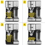 Ekspres do kawy Ciśnieniowy Automatyczny Yoer 20bar 1350W +Spieniacz Mleka - obrazek 8