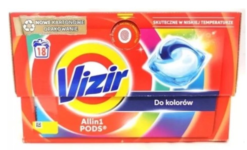 Vizir-PODS-Kapsulki-do-prania-kolorow-18-pran Vizir PODS Kapsułki do prania kolorów 18 prań - obrazek 1