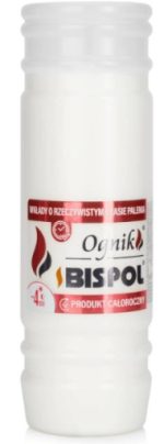 BISPOL wkład parafinowy do zniczy 17,5 cm WP4 zgrzewka 24 sztuki - obrazek 2