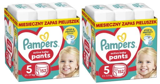 Pampers-Active-Baby-Pants-5-304-szt-Pieluchomajtki-Miesieczny-zapas Pampers Active Baby Pants 5, 304 szt. Pieluchomajtki Miesięczny zapas - obrazek 1