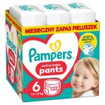 Pampers Active Baby Pants Rozmiar 6 132 szt Pieluchomajtki Miesięczny zapas