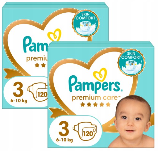 Pampers-Premium-Care-3-Midi-Mega-Box-2-x-120-szt Pampers Premium Care 3 Midi Mega Box 2 x 120 szt. - obrazek 1