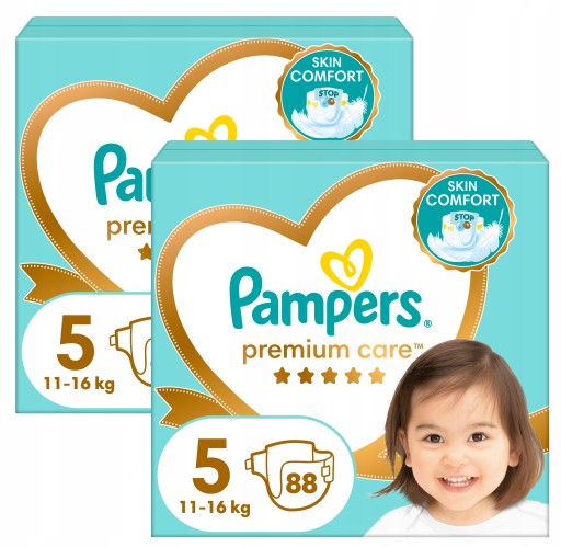 Pampers-Premium-Care-5-11-16-kg-Pieluszki-Mega-Box-2-x-88-szt Pampers Premium Care 5 11-16 kg Pieluszki Mega Box 2 x 88 szt. - obrazek 1