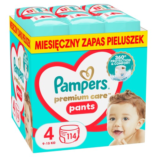 Pampers-Premium-Care-Rozmiar-4-114-szt-Pieluchomajtki-Miesieczny-zapas Pampers Premium Care Rozmiar 4, 114 szt. Pieluchomajtki Miesięczny zapas - obrazek 1