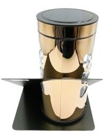 SOLARNY ZNICZ LED NAGROBNY ZŁOTY WYTRZYMAŁY WIECZNA LAMPKA PARIS 23CM - obrazek 5