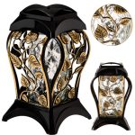 Znicz Kwiaty Złoty Na Grób Cmentarz Ażurowy Na Wszystkich Świętych 33 cm