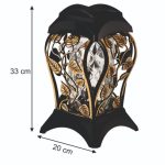 Znicz Kwiaty Złoty Na Grób Cmentarz Ażurowy Na Wszystkich Świętych 33 cm - obrazek 3