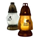 Znicze na Wszystkich Świętych 12sztuk Szklane Lampiony na Grób 17cm +Wkład - obrazek 3